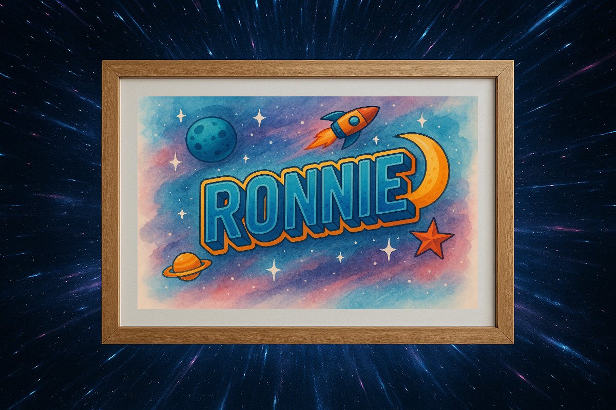 Ronnie Personalized Outer Space Art 2199