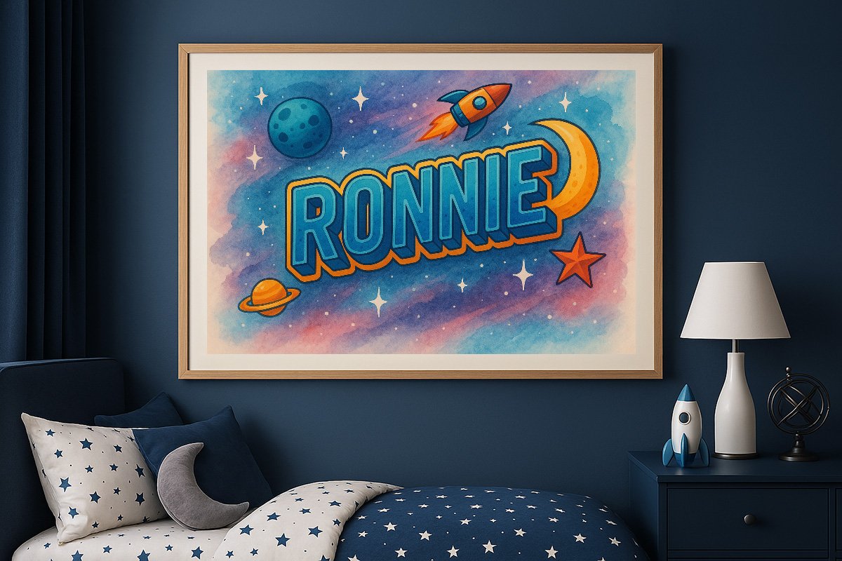 Ronnie Personalized Outer Space Art 2199