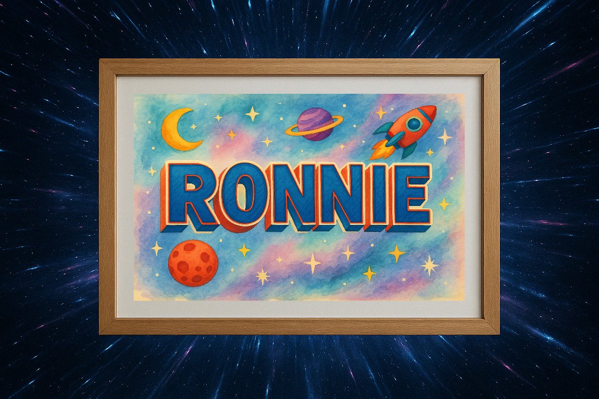 Ronnie Personalized Outer Space Art 2200
