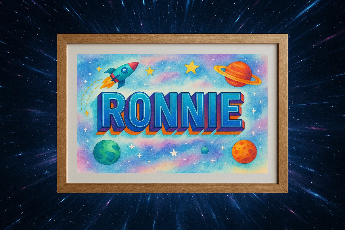 Ronnie Personalized Outer Space Art 2201