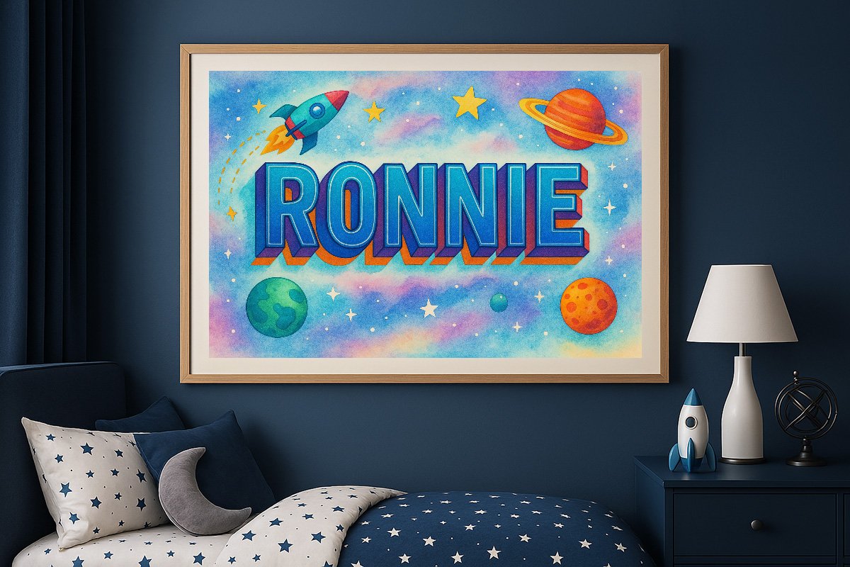 Ronnie Personalized Outer Space Art 2201