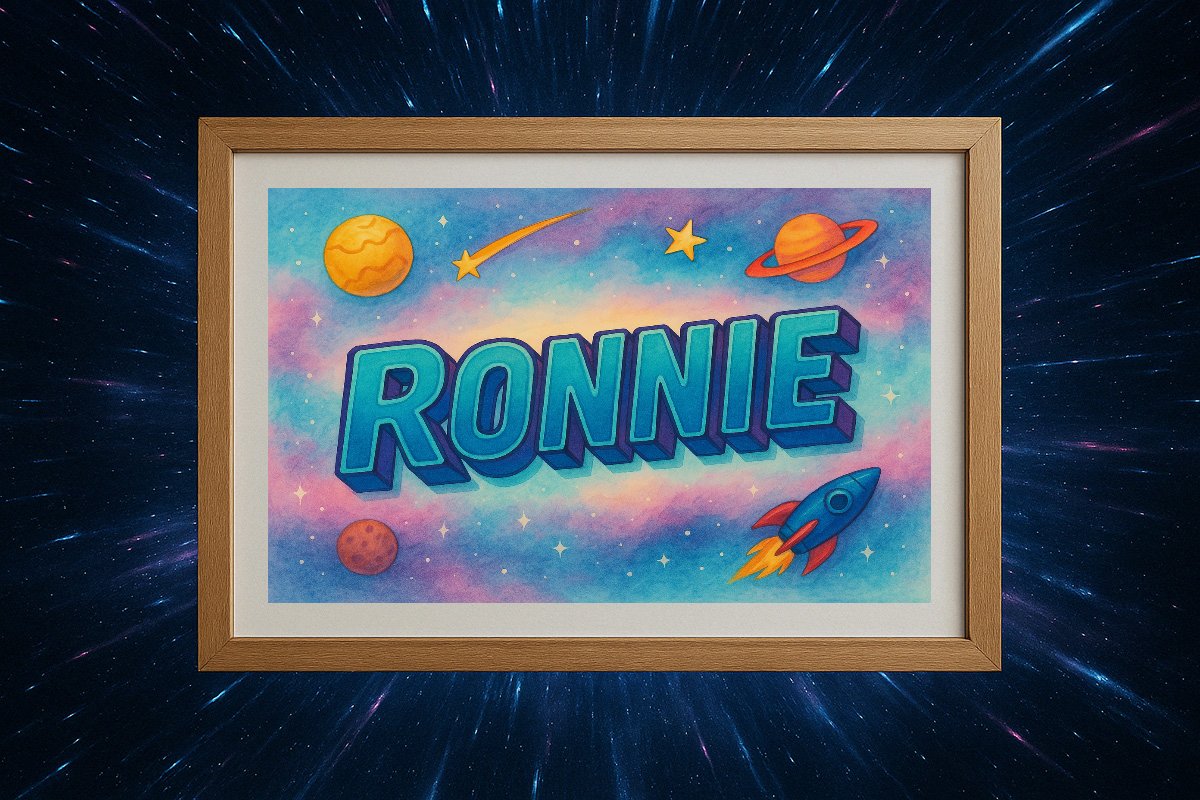 Ronnie Personalized Outer Space Art 2202