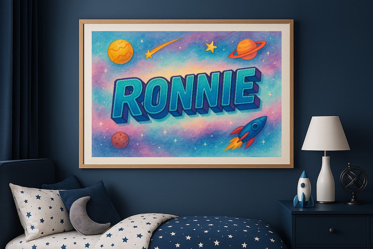 Ronnie Personalized Outer Space Art 2202