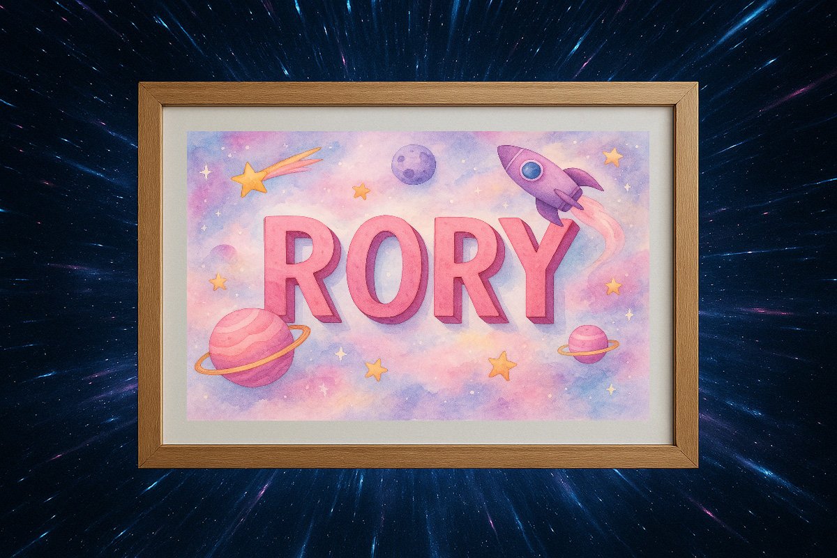 Rory Personalized Outer Space Art 1536