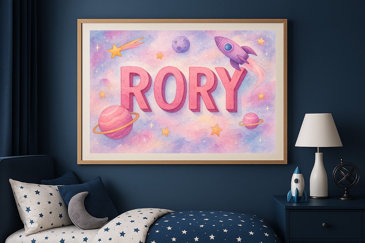 Rory Personalized Outer Space Art 1536