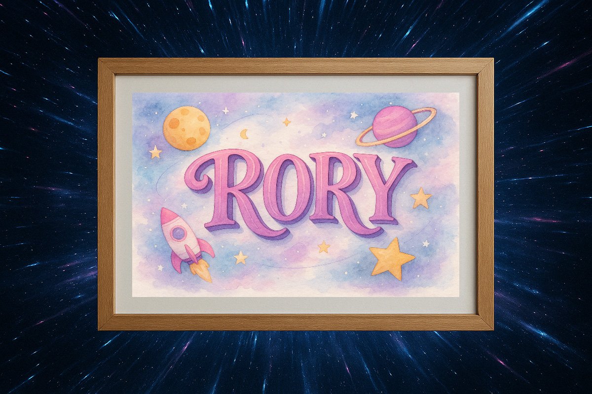 Rory Personalized Outer Space Art 1537