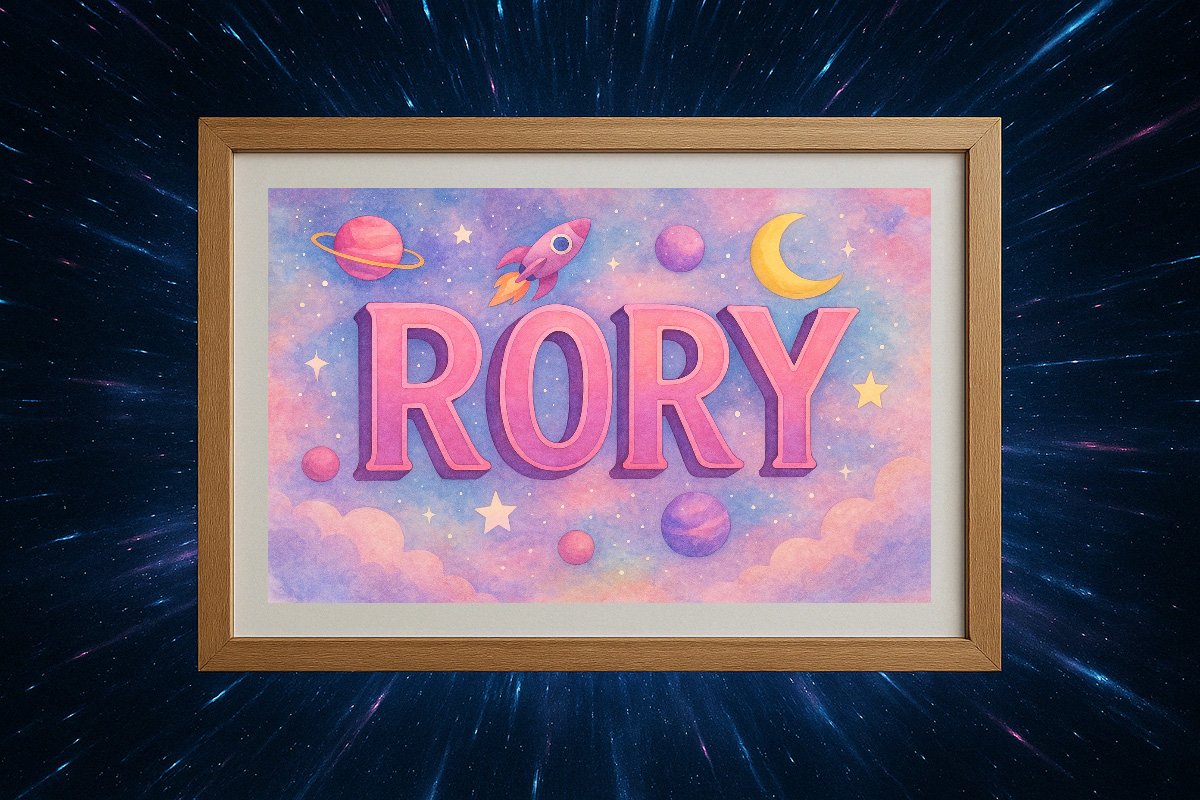 Rory Personalized Outer Space Art 1538