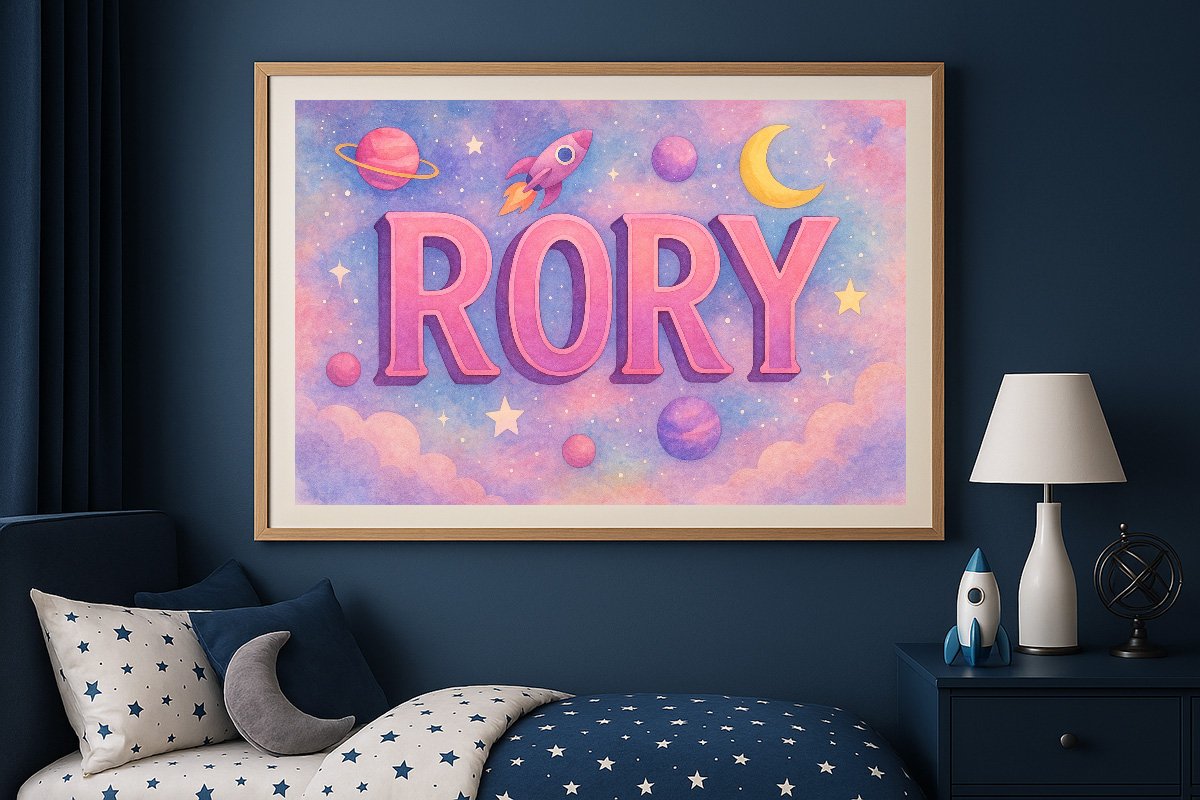 Rory Personalized Outer Space Art 1538
