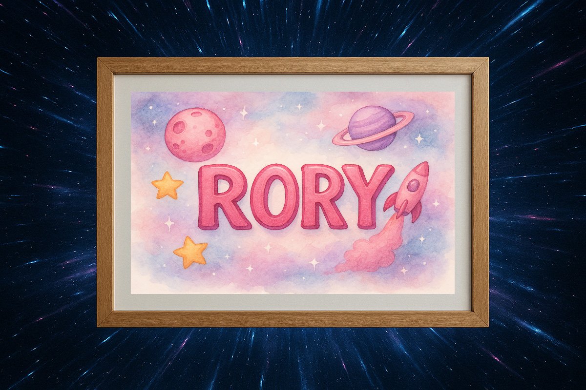 Rory Personalized Outer Space Art 1539