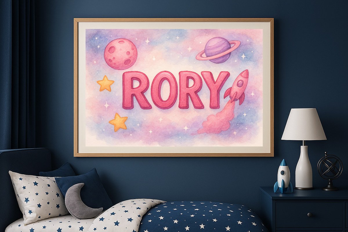 Rory Personalized Outer Space Art 1539