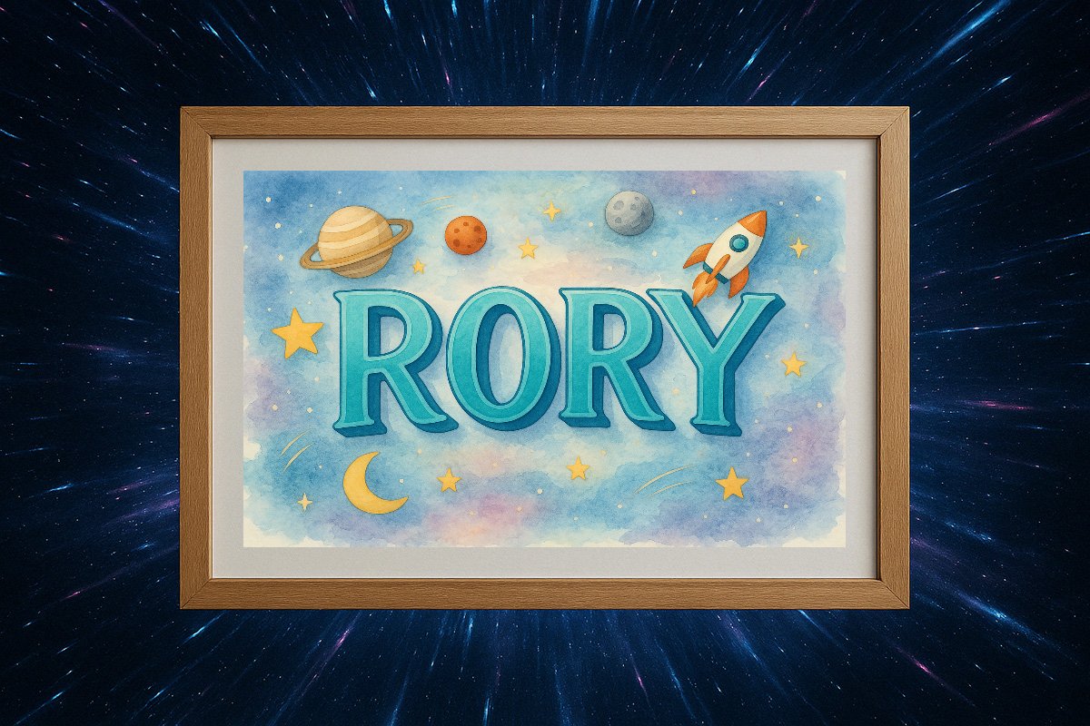 Rory Personalized Outer Space Art 662