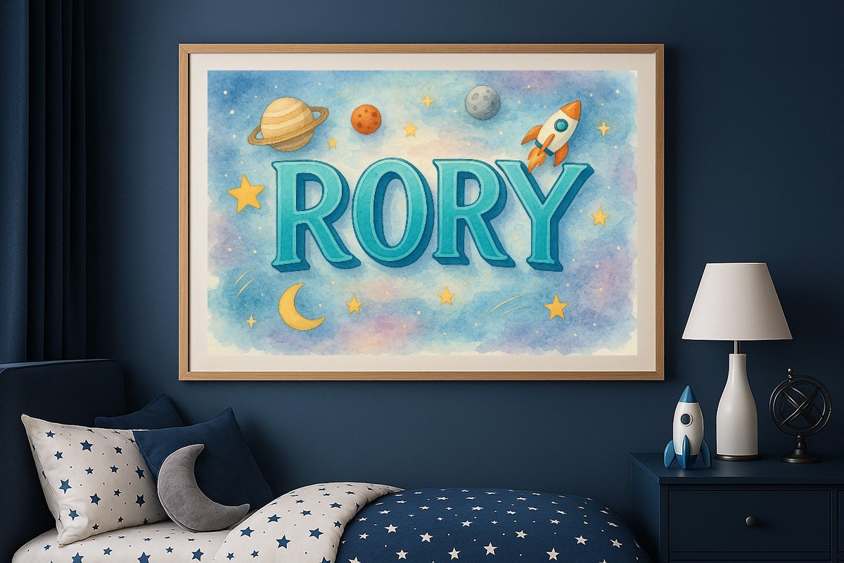 Rory Personalized Outer Space Art 662