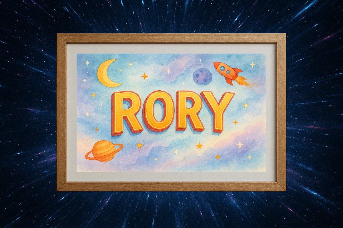 Rory Personalized Outer Space Art 663