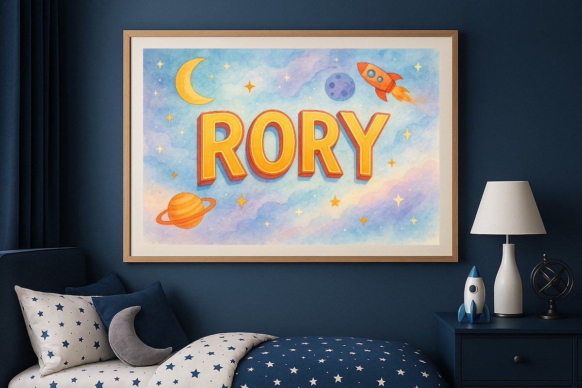 Rory Personalized Outer Space Art 663