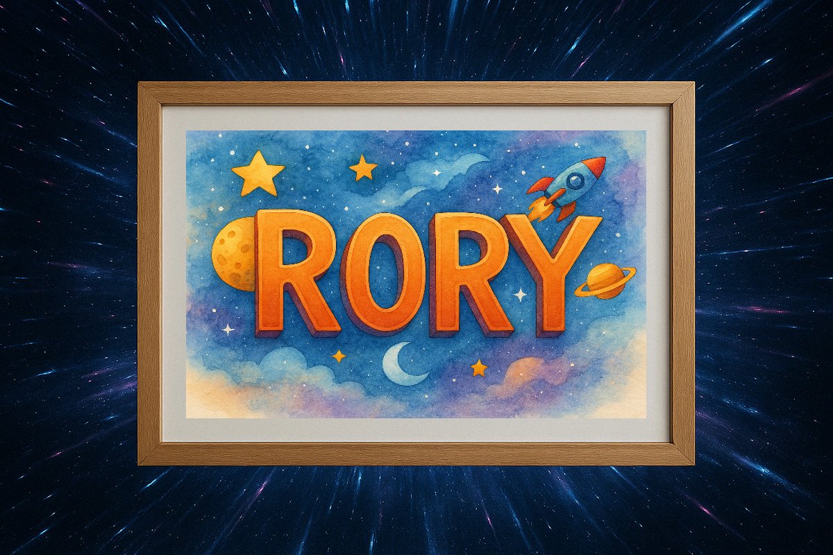 Rory Personalized Outer Space Art 664
