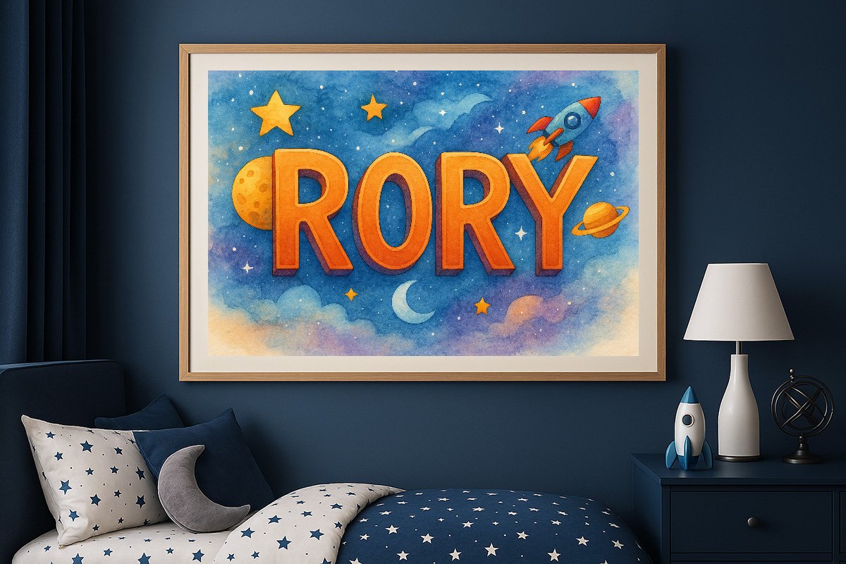 Rory Personalized Outer Space Art 664