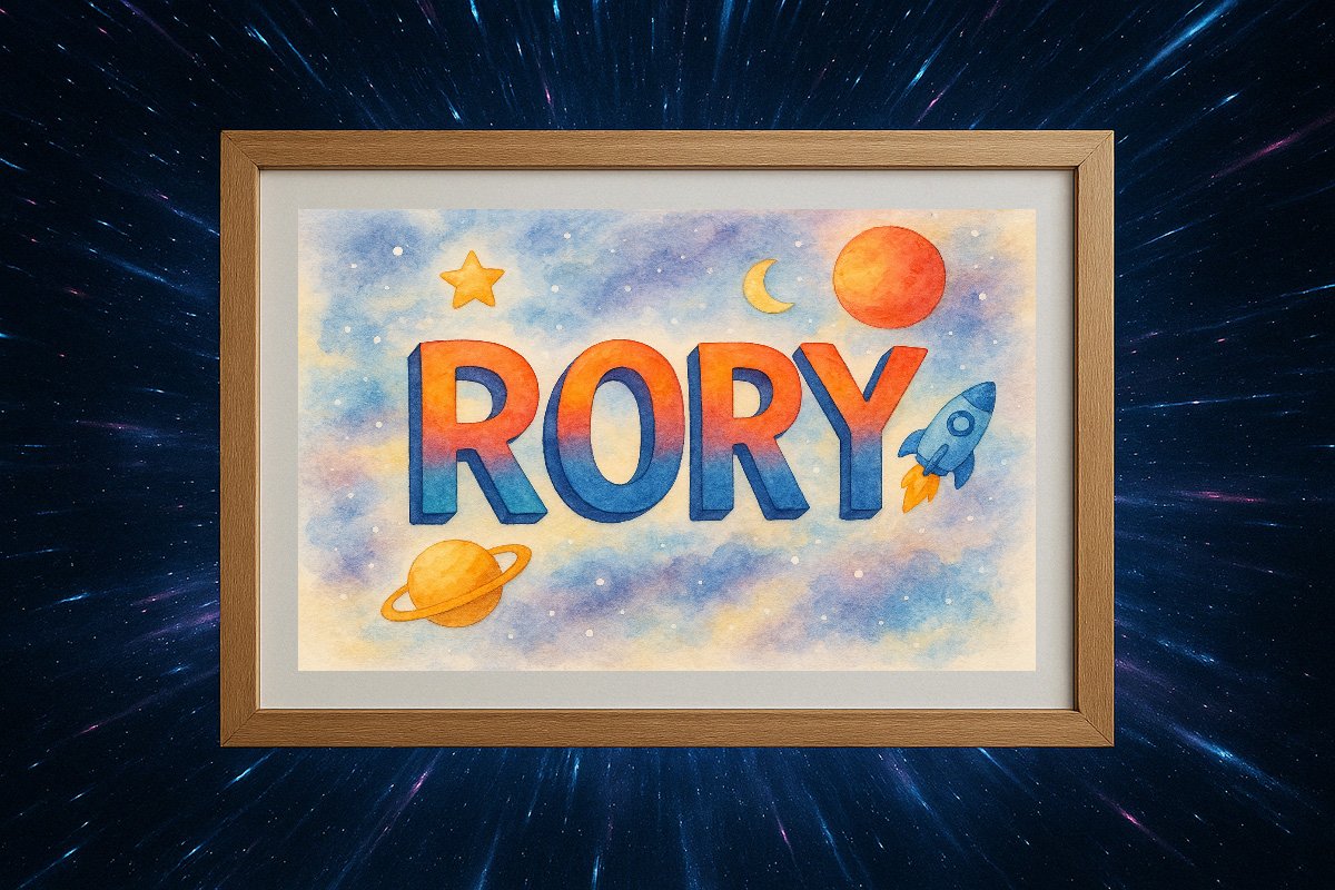 Rory Personalized Outer Space Art 665