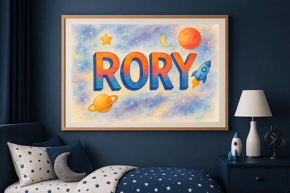 Rory Personalized Outer Space Art 665