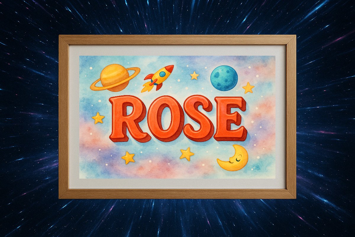Rose Personalized Outer Space Art 1233