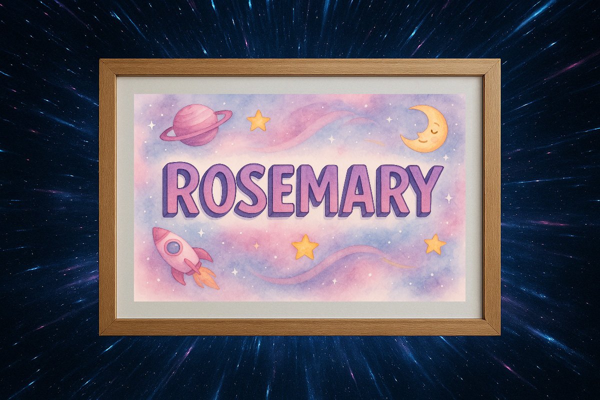 Rosemary Personalized Outer Space Art 1556