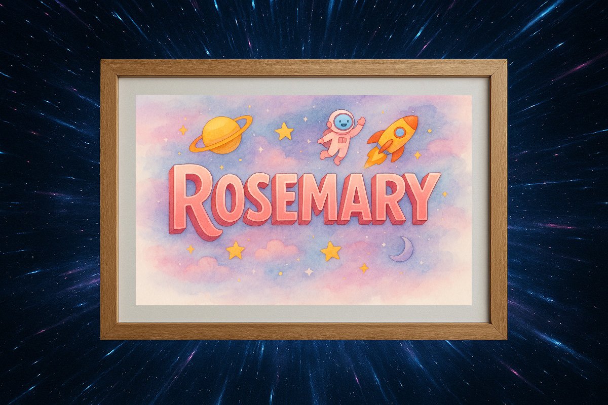 Rosemary Personalized Outer Space Art 1557