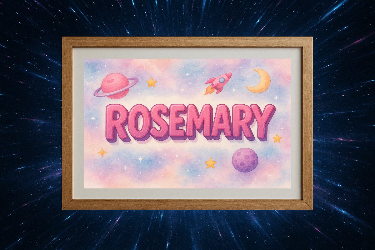 Rosemary Personalized Outer Space Art 1558