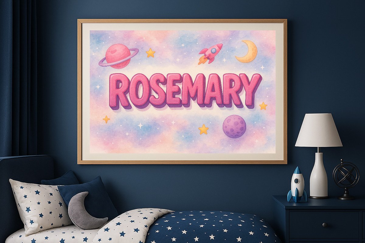 Rosemary Personalized Outer Space Art 1558