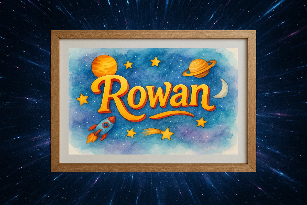 Rowan Personalized Outer Space Art 315