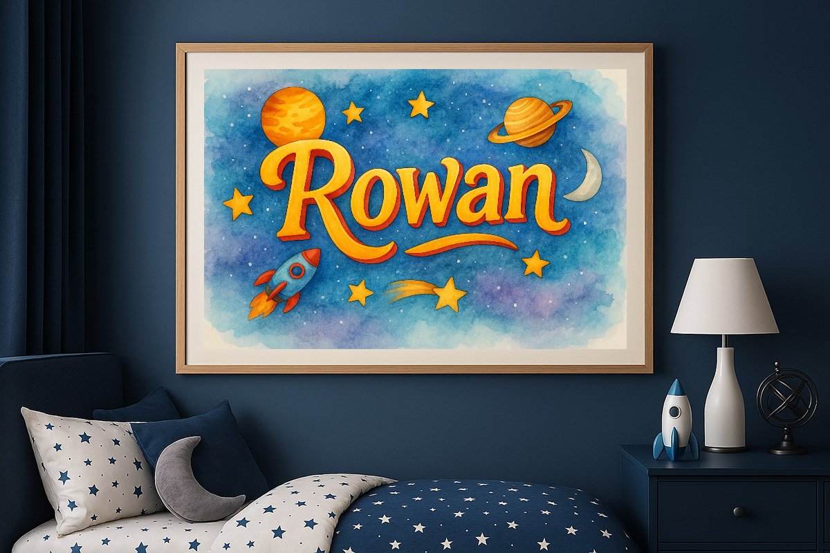 Rowan Personalized Outer Space Art 315