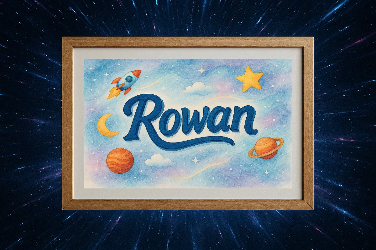 Rowan Personalized Outer Space Art 316