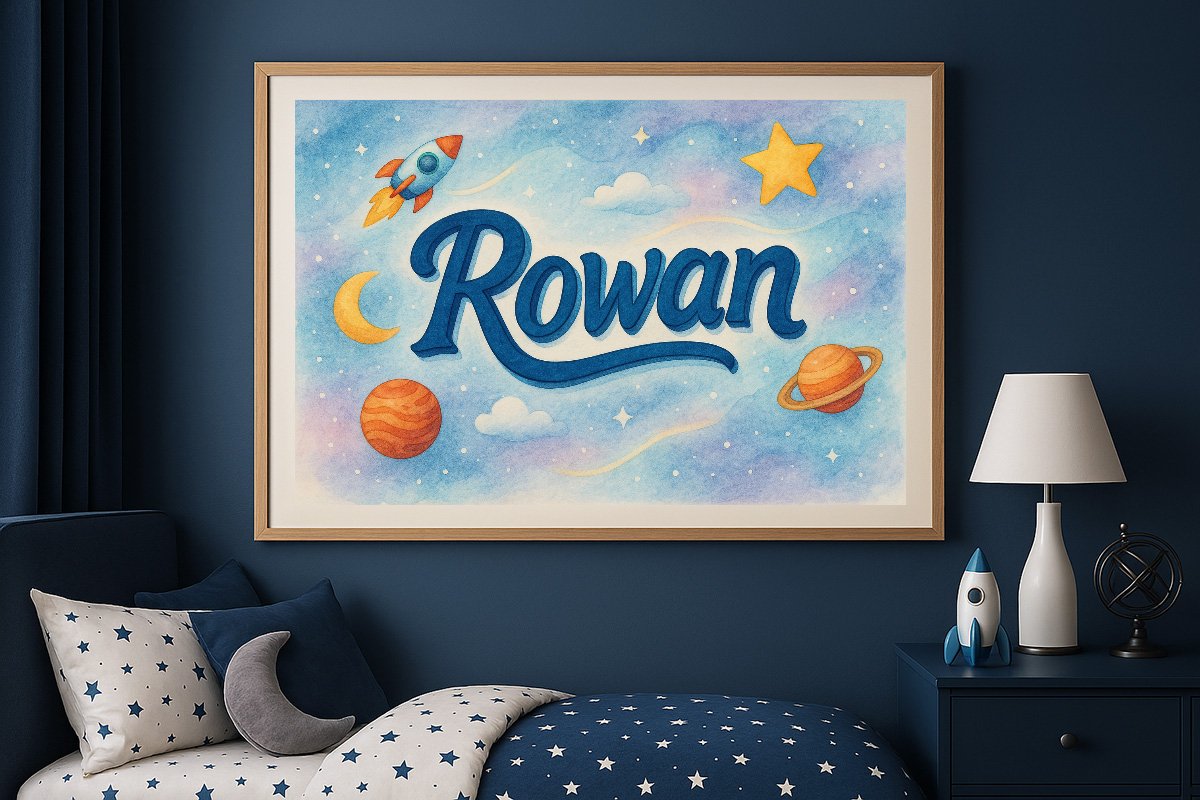 Rowan Personalized Outer Space Art 316