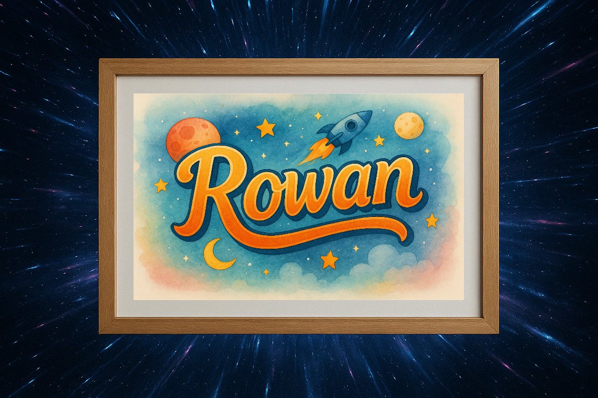 Rowan Personalized Outer Space Art 317