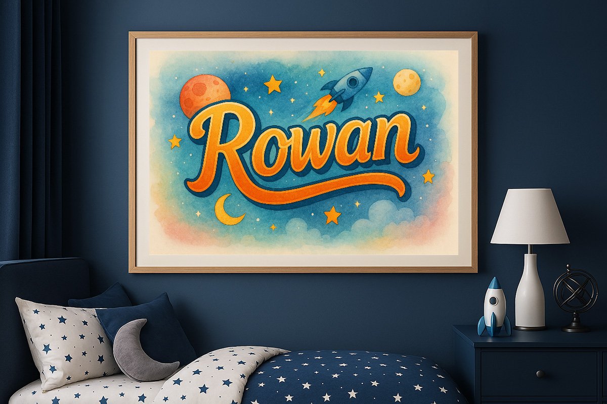 Rowan Personalized Outer Space Art 317