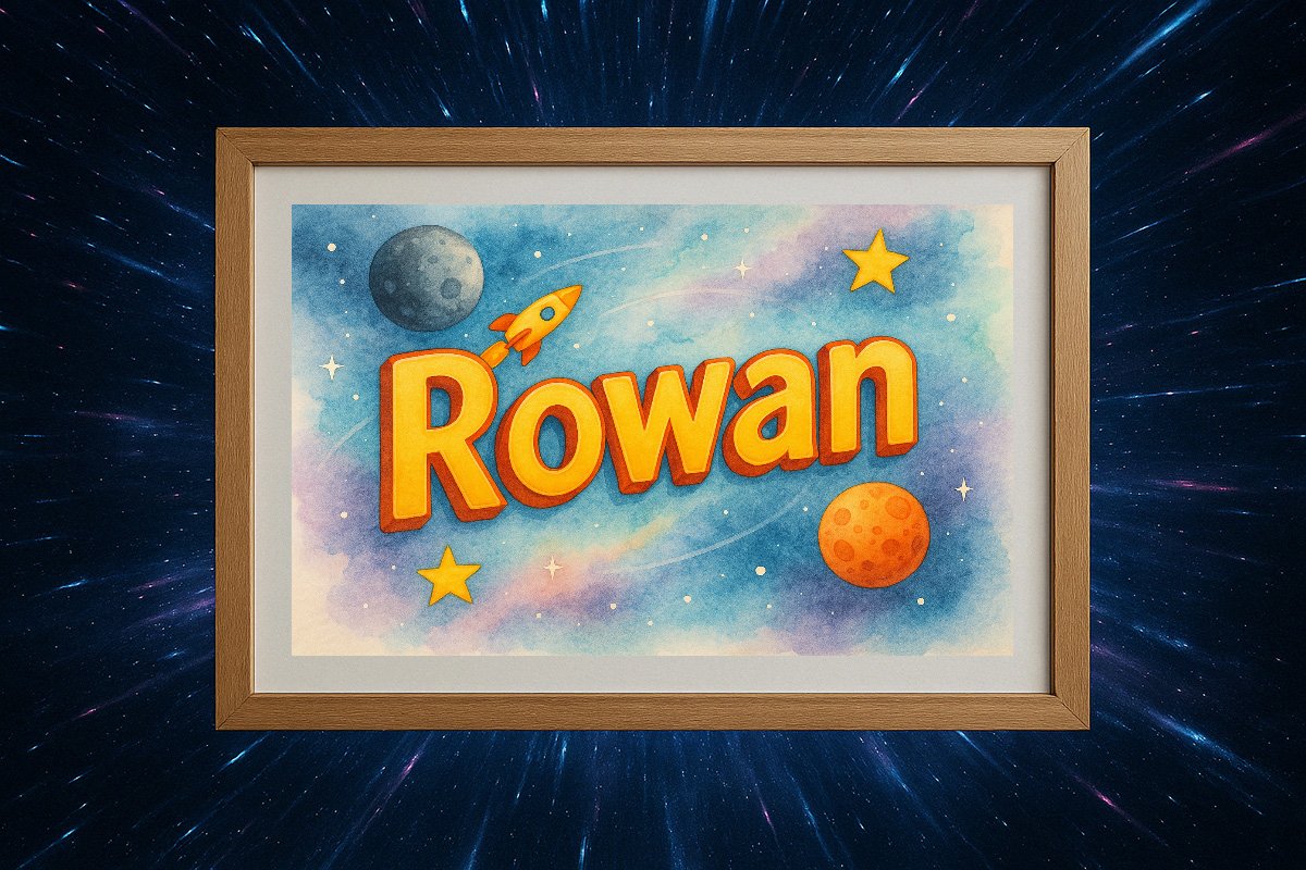 Rowan Personalized Outer Space Art 318