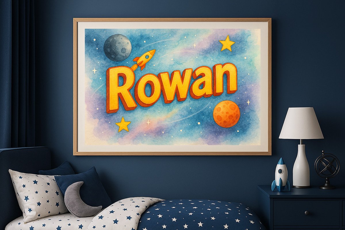 Rowan Personalized Outer Space Art 318
