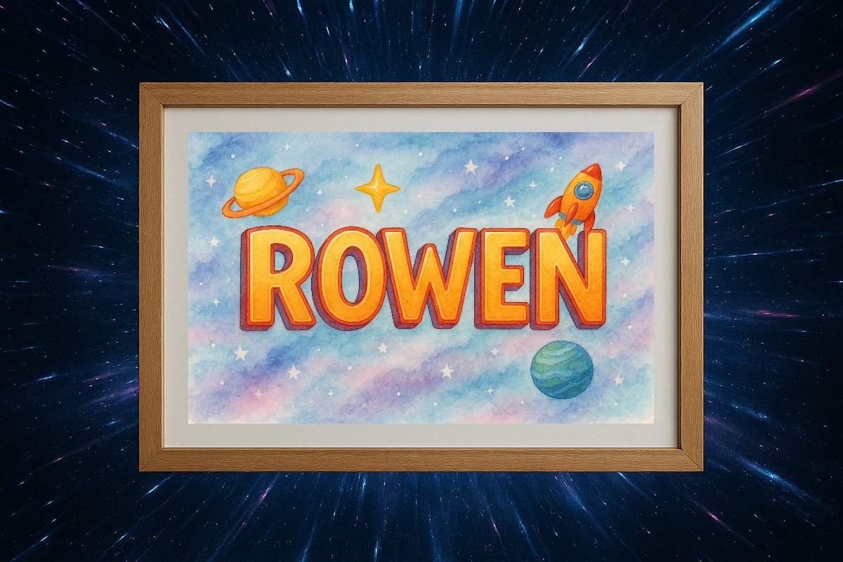 Rowen Personalized Outer Space Art 1194