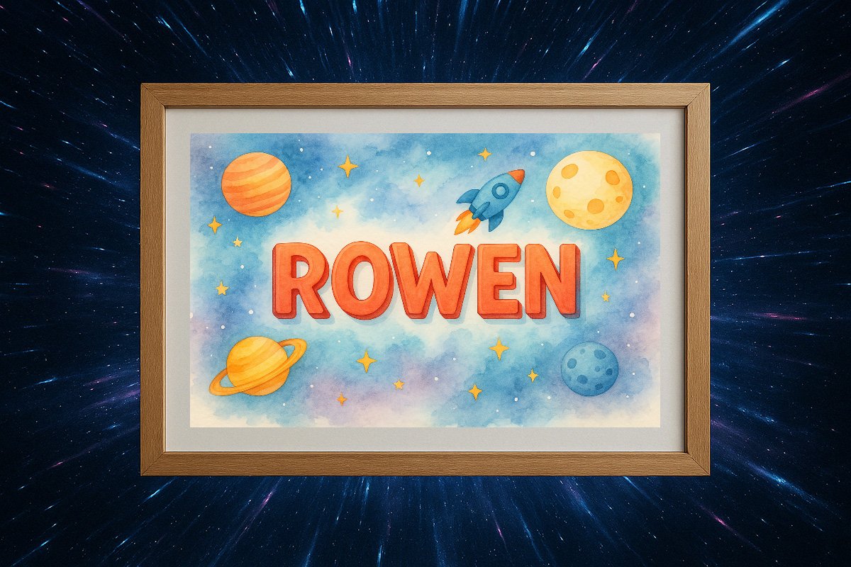 Rowen Personalized Outer Space Art 1195