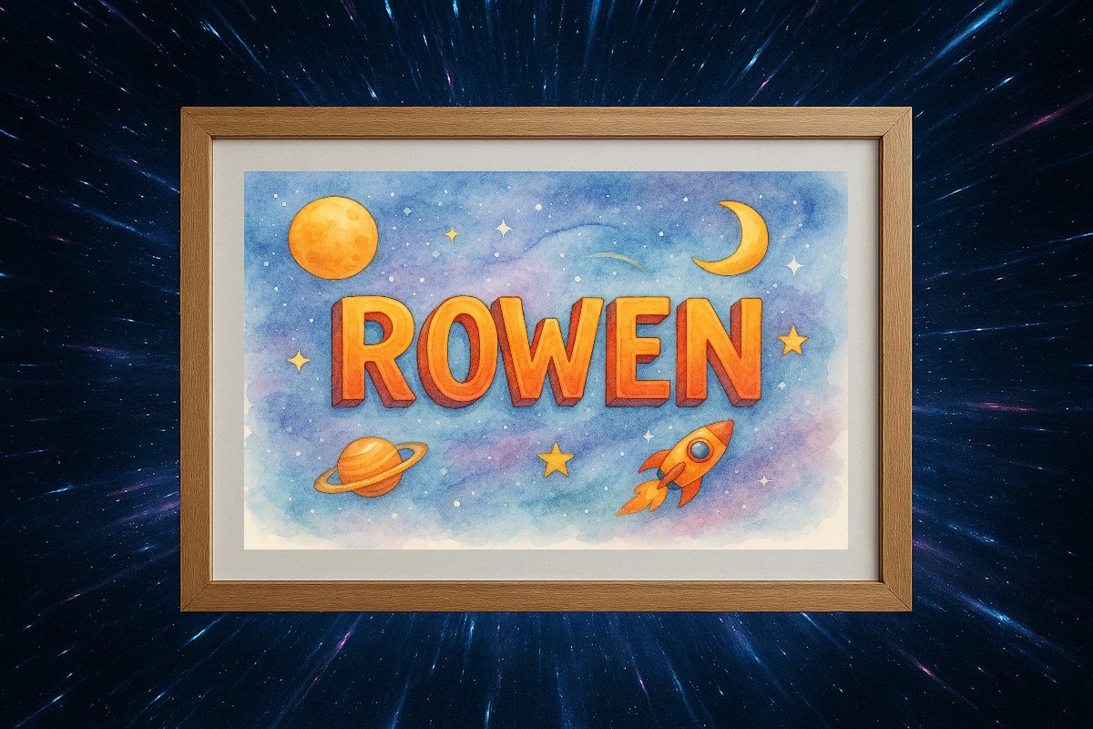 Rowen Personalized Outer Space Art 1196