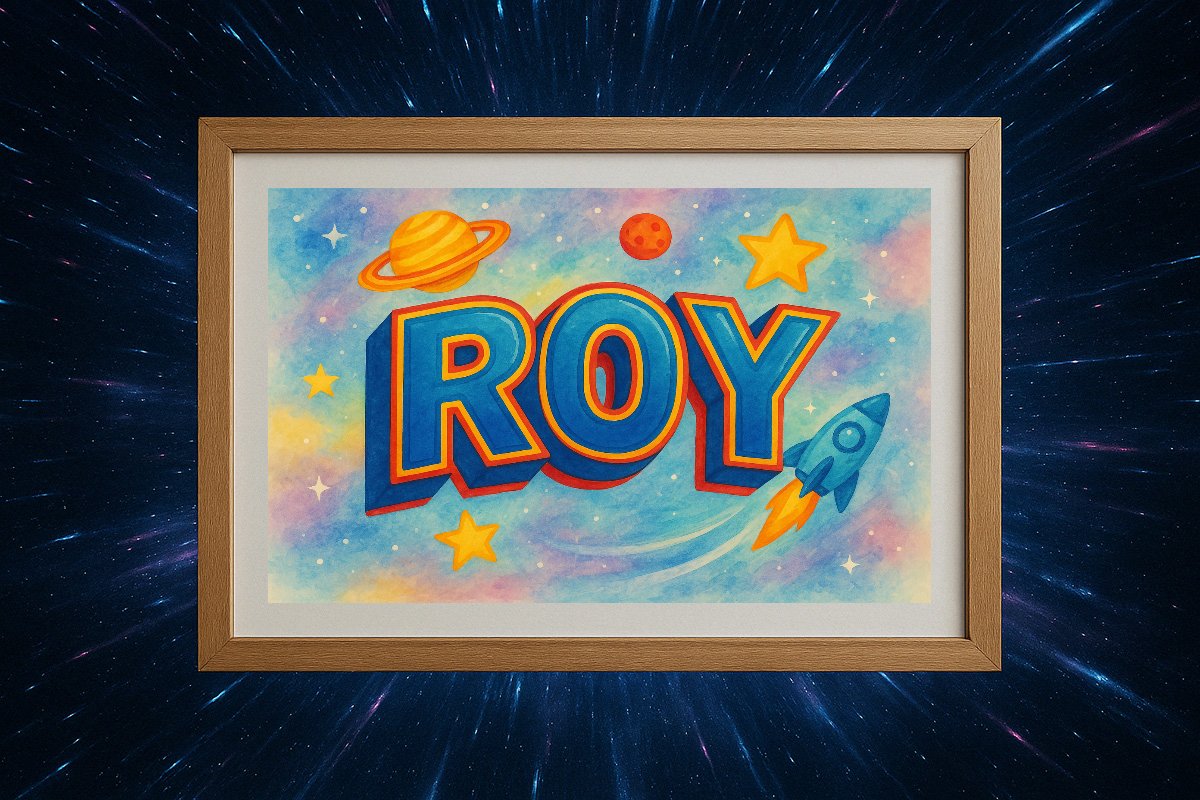 Roy Personalized Outer Space Art 2493
