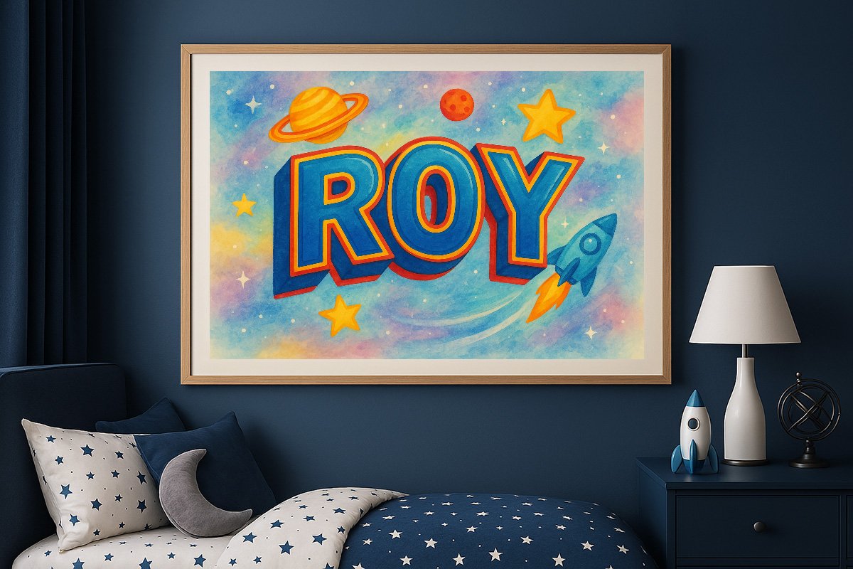 Roy Personalized Outer Space Art 2493