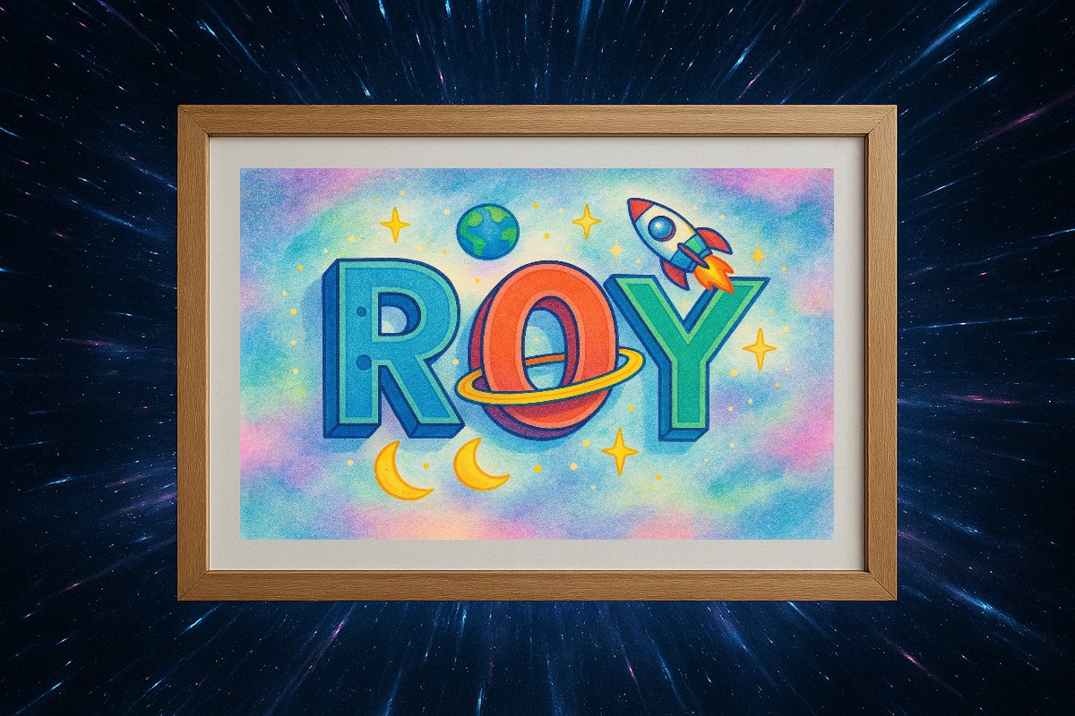Roy Personalized Outer Space Art 2494