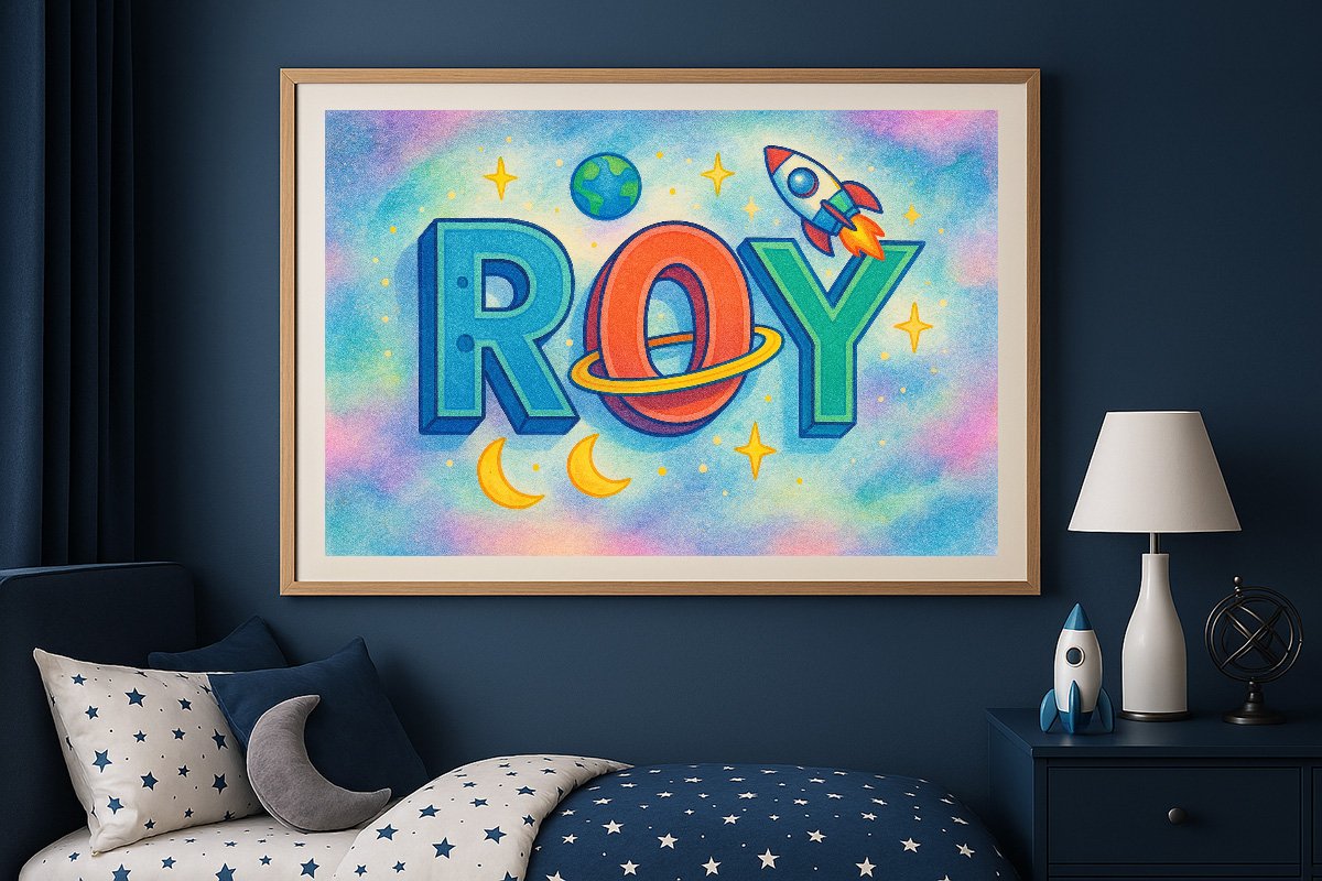 Roy Personalized Outer Space Art 2494
