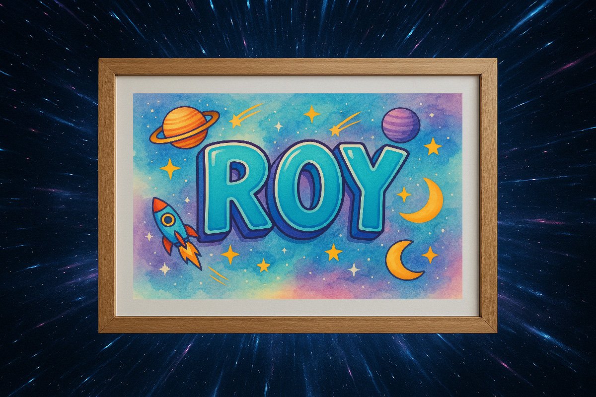 Roy Personalized Outer Space Art 2495