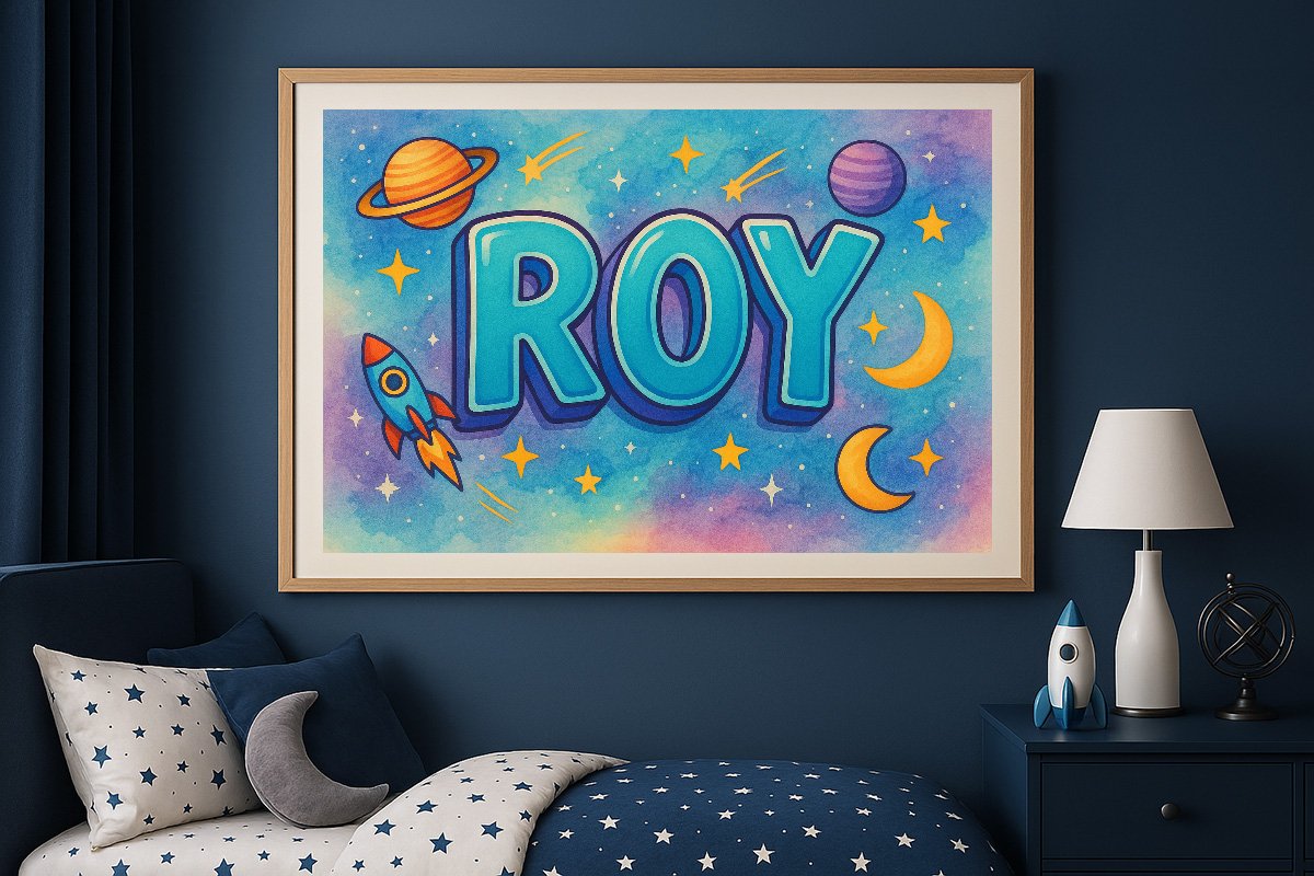 Roy Personalized Outer Space Art 2495