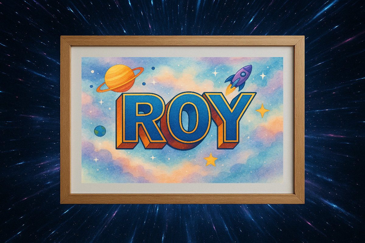 Roy Personalized Outer Space Art 2496