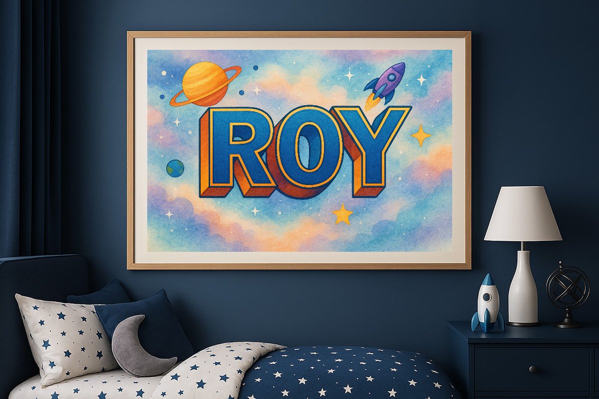 Roy Personalized Outer Space Art 2496