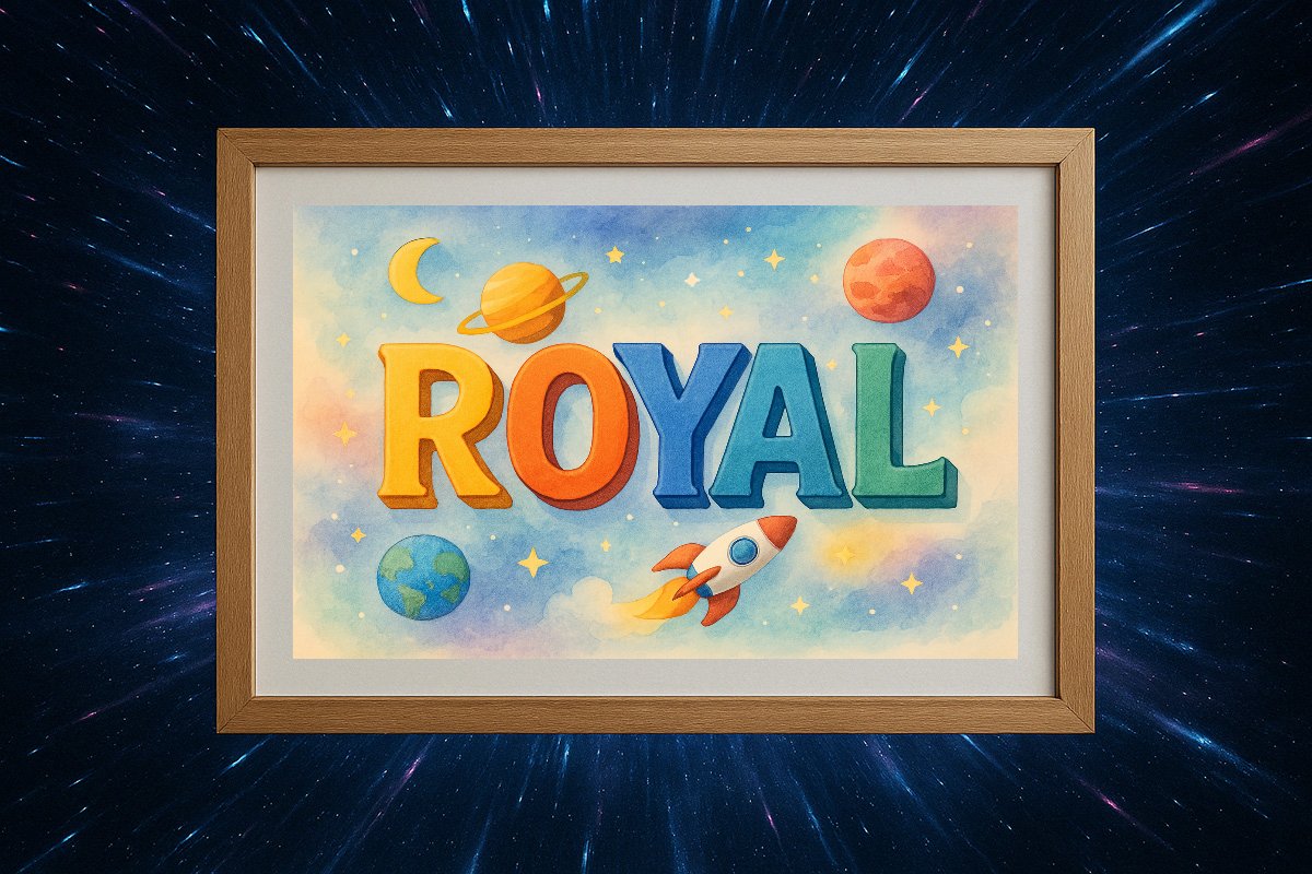 Royal Personalized Outer Space Art 1006