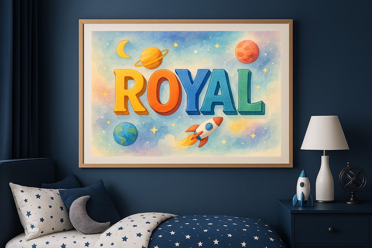 Royal Personalized Outer Space Art 1006