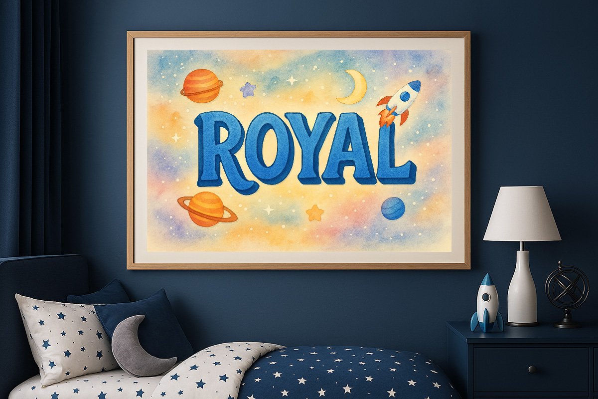 Royal Personalized Outer Space Art 1007
