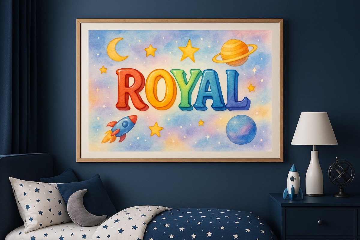 Royal Personalized Outer Space Art 1008